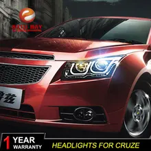 Car Styling Head Lamp case for Chevrolet Cruze 2009-2013 Headlights LED Headlight DRL Lens Double Beam Bi-Xenon HID Accessories free shipping car styling led hid rio led headlights head lamp case for toyota corolla 2014 bi xenon lens low beam
