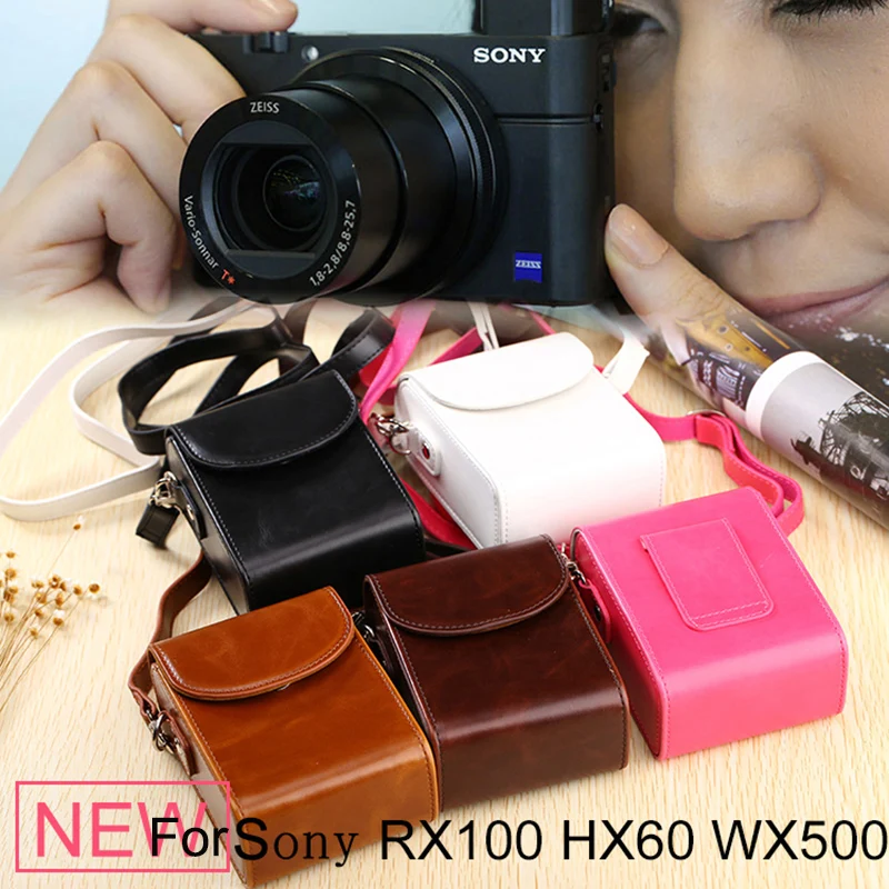 Высокое качество PU Камера сумка, кожаный чехол для sony DSC-RX100 RX100 II III RX100 Характеристическая вязкость полимера M4 M5 HX90V HX90 HX80 HX60 HX50 WX500 W800 W830