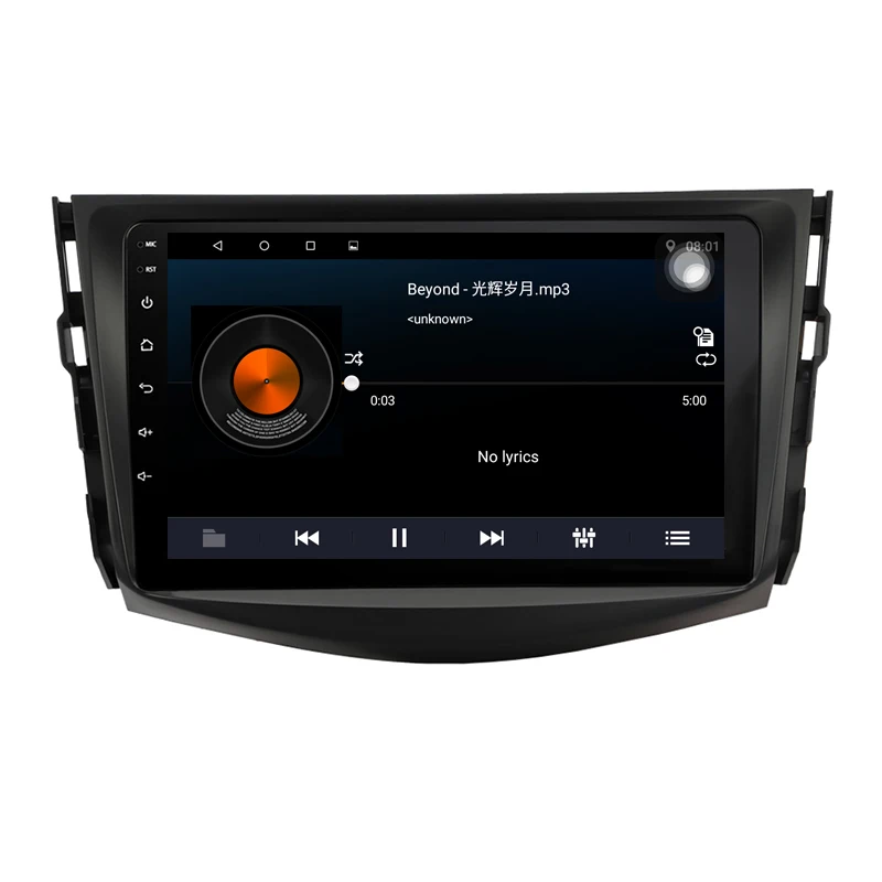 Top Android 9.1 Quad Core 1024*600 8 inch Two Din Car DVD GPS for Toyota RAV 4 RAV4 2007-2011 Support DVR OBD2 DAB 3G 4G WiFi Radio 2