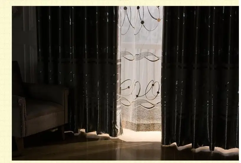 Высококачественная двухцветная Роскошная Европейская занавеска для гостиной, спальни, затемненная ткань, ткань с бронзовым геометрическим рисунком MY045#20