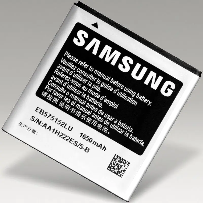 

Original Samsung Battery EB575152VU for GT-i9000 9001 9003 Galaxy S S1 SL GT-i9000 i9000T i9008 i9003 i9001 B7350 1650mAh