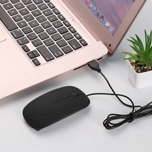 1600 Точек на дюйм мыши кнопка отключения звука ультра тонкий USB проводной Мышь для портативных ПК MacBook Air Pro