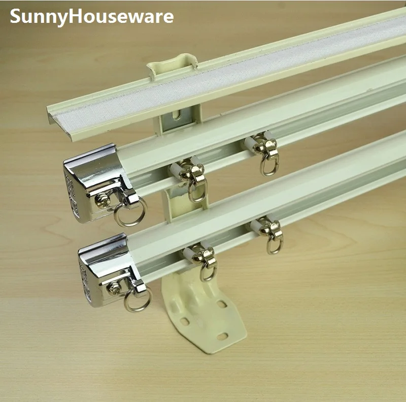 Buy SunnyHouseware Aluminum Alloy Double Curtain Track