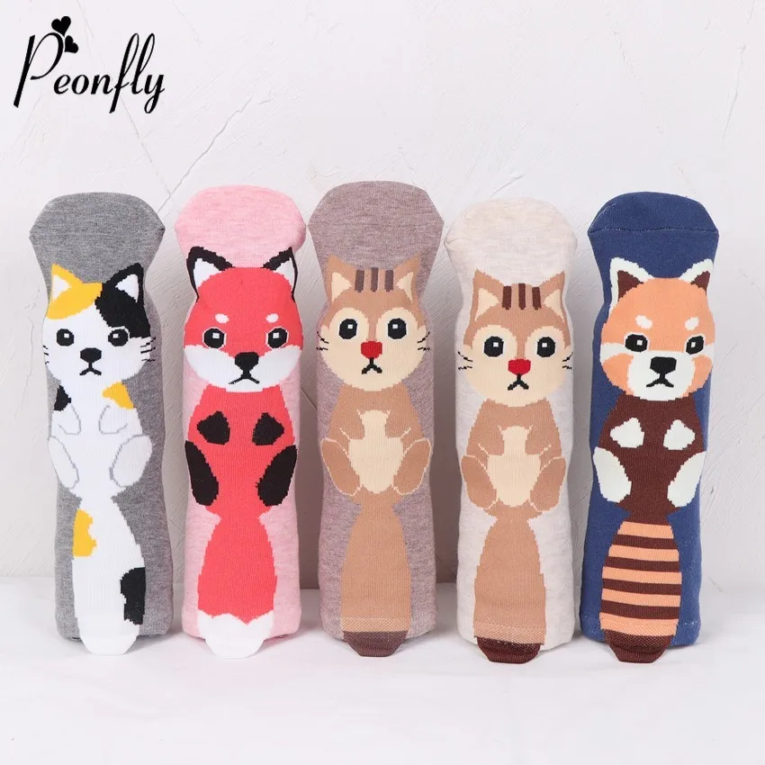 peonfly осенью моды женщин мультфильм животное ухо хлопок короткий белые милые