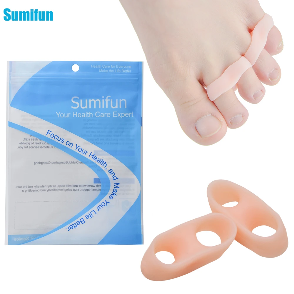 

Sumifun 2Pcs Hammers Toe Separator Rectifier Overlapping Fingers Bones Sock Slightly Orthopedics Foot Care Tool Z57001