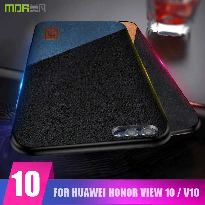 Honor view 10 trường hợp bìa BỘ THUỶ SẢN Honor V10 Cứng PC Back Cover trường hợp Honor view 10 Mềm TPU cạnh Vải chất liệu Case Bìa Full huawei pu case