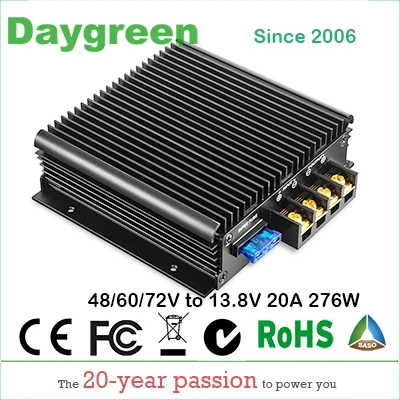 40-90 V-12 V 13,8 V 20A(48 V-12 V, 60 V-12 V, 72 V-12 V 20A) 240W DC понижающий преобразователь CE по ограничению на использование опасных материалов в производстве - Цвет: 40-90V TO 13.8V 20A