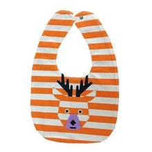 ABWE Лучшая полосатый олень двусторонний мультфильм Пряжка детский браслет детский рот слюнявчик полотенце цвет: оранжевый