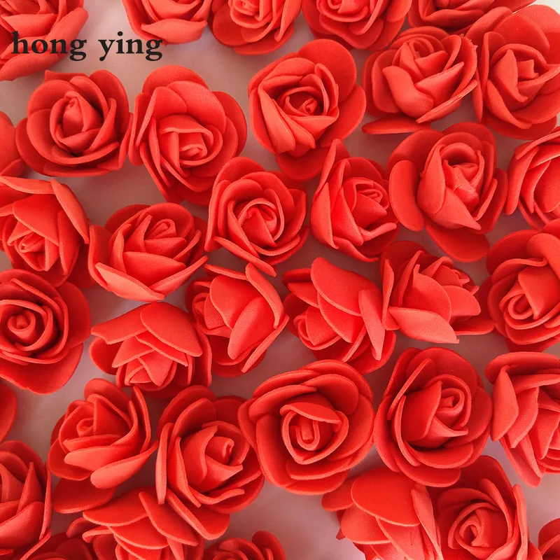 500 шт цветок розы Медведь голова 3,5 см в диаметре бутон шелк Салли искусственные цветы для украшения diy медведь Роза - Цвет: red