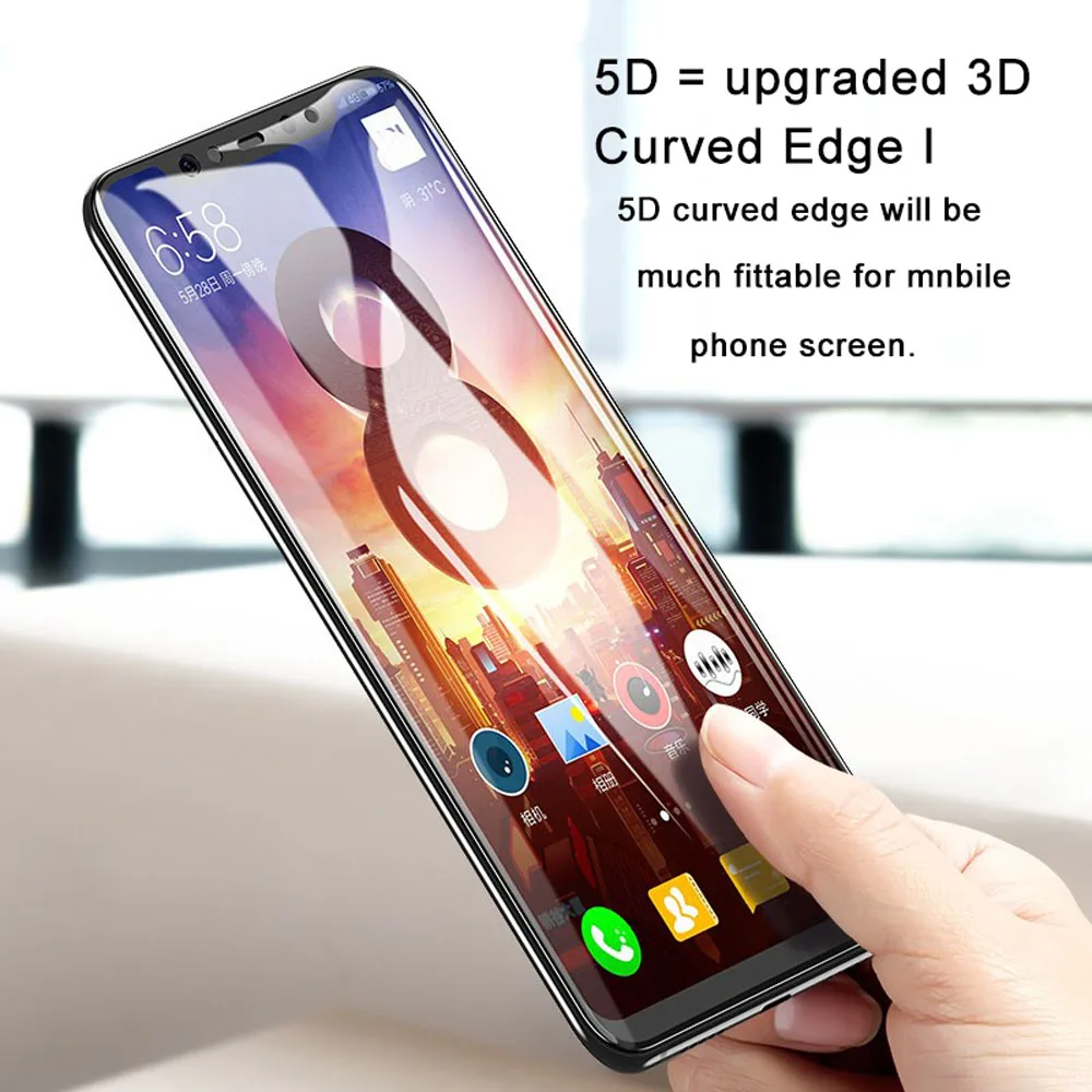 

5D Film SFor Xiaomi Mi Max Mix Mi6 Mi8 6 8 Lite A1 2S 2 5X Screen Protector For Xiaomi Pocophone F1 Screen Protector