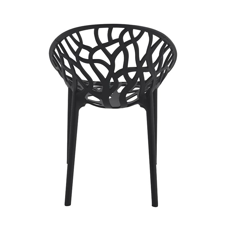 Comfortable restaurant outdoor garden chair stackable plastic