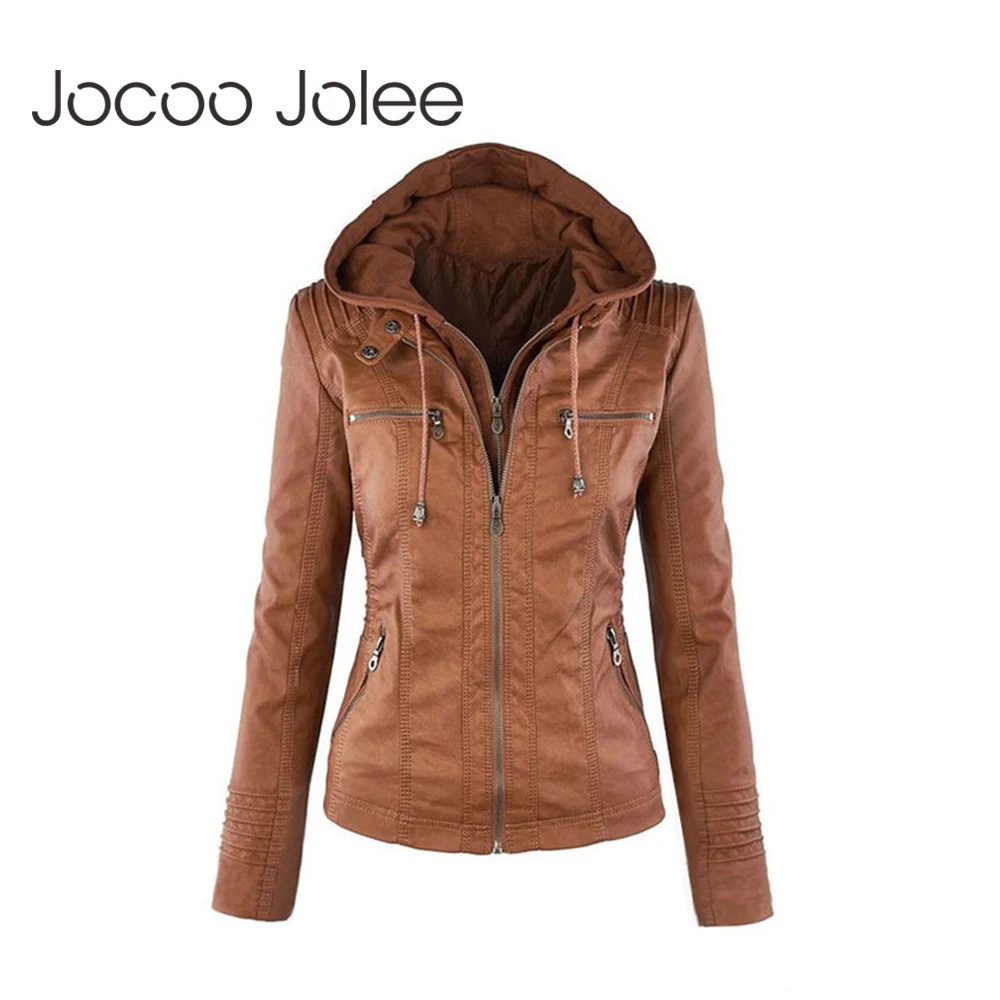 

Jocoo Jolee Winter Faux Fur Coat Basic Jacket Plus Size Women Coats and Jackets Female Autumn Faux Leather Jacket Oversized 4XL
