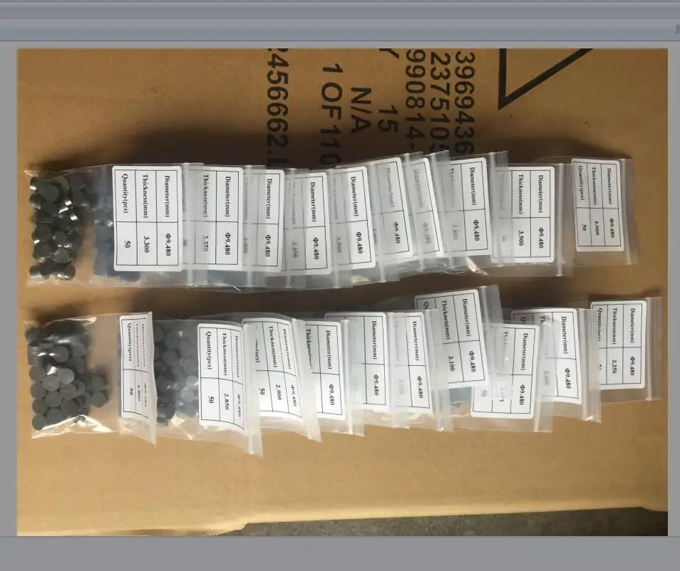

60pcs Motorcycle Engine Parts Adjustable Valve Pad Shims 9.48 mm Complete Valve Shim Kit Cams 265 2.65mm