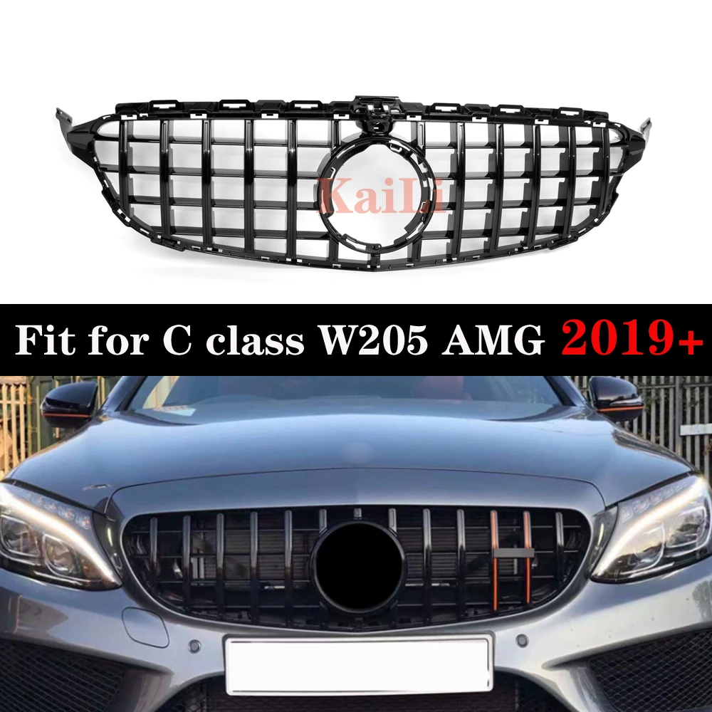GT решетка для Mercedes-benz C Class W205 Sport Edition Передние решетки с камерой C180 C260 C300