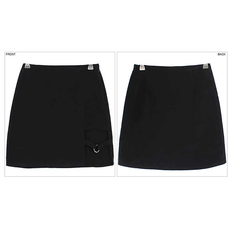 Women summer Black Package Hip Skirts Irregular Hem Pencil Micro Skirt Sexy Slim girl Bodycon Party Skirts Street cool Skirts