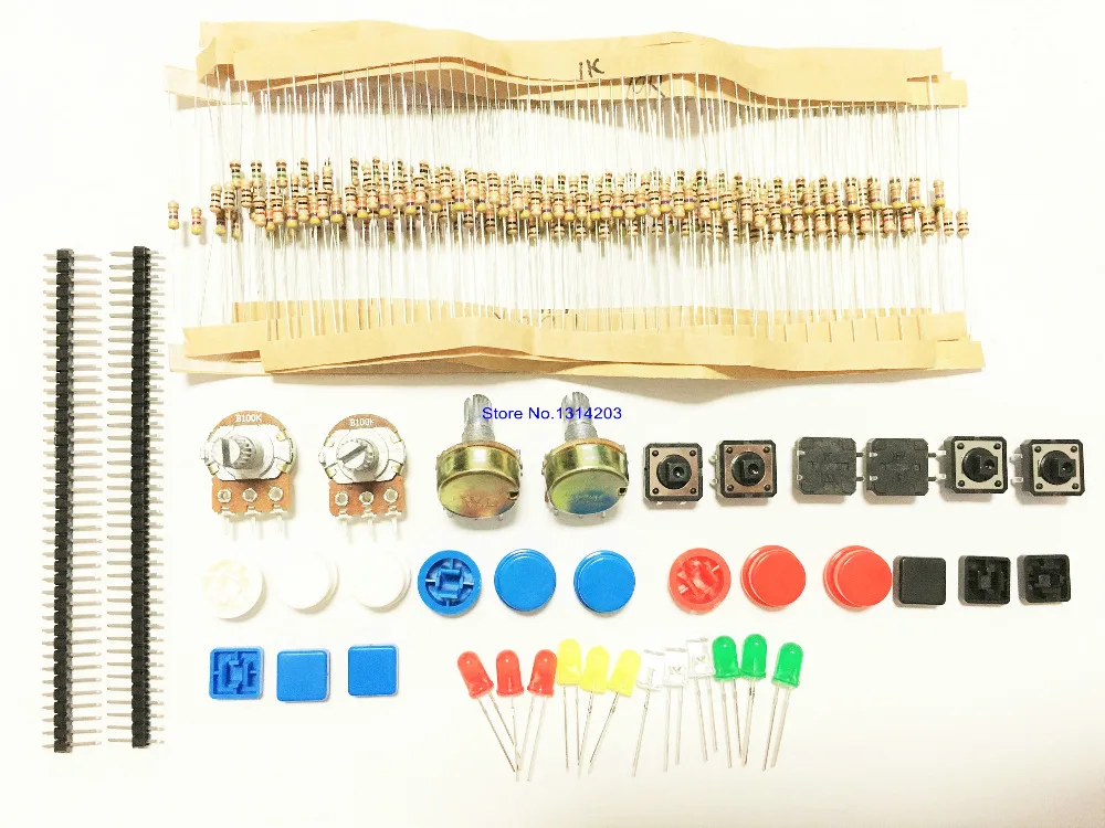 Высокое качество электронные части пакет комплект компонент резисторы кнопка переключения потенциометра