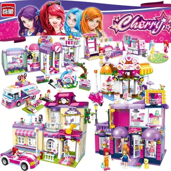 

Enlighten Girls Educational Building Blocks Toys For Children Christmas Gifts City Friends Car Fashion Moana Compatible Brand