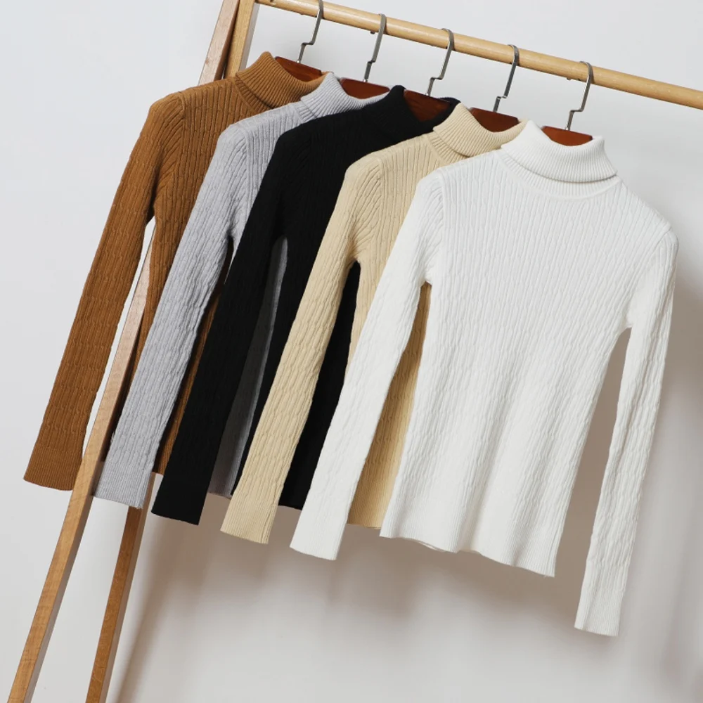 2018 Winter Warm Women Sweaters and Pullovers high Elastic Thick Turtleneck Sweater Autumn Knitted Twisted Sweater Women Jumper 2018 Winter Warm Women Sweaters and Pullovers high Elastic Thick Turtleneck Sweater Autumn Knitted Twisted Sweater Women Jumper
