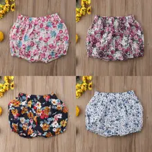Для маленьких девочек красивое с цветочным принтом, короткий брюки для маленьких девочек Детская сезон: весна–лето модные Шорты