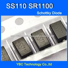 1000 шт./лот SS110 SR1100 1A/100 V диод Шоттки