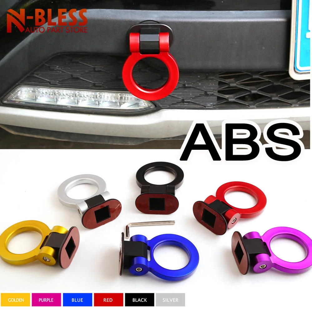 Red Rear Tow Towing Hook for Universal Car Auto Trailer Round Ring Towing Bars Trailer Hook Decoration