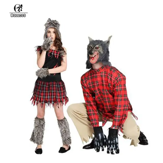 rolecos brand new adult women and men halloween cosplay costumes terror werewolf halloween party cosplay costumes