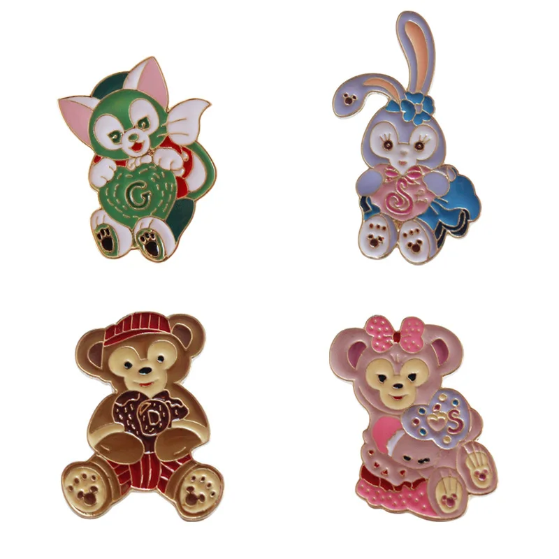 Lovely Cartoon Rabbit Bear Cat Brooch Fashion Collar Pin Alloy Brooches | Украшения и аксессуары