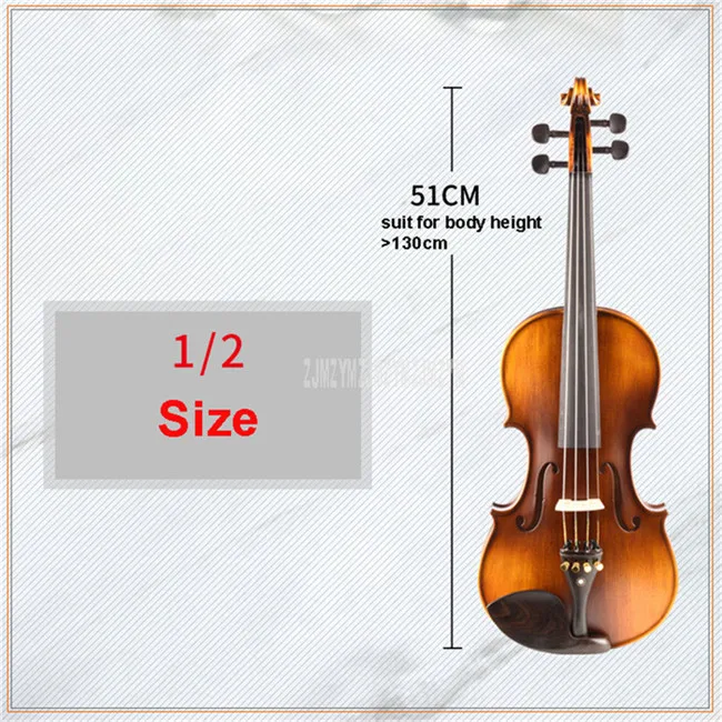 1 2 Size Q03 Профессиональный натуральное дерево акустическая скрипка Фидель 4-струнный инструмент для профессиональная скрипка Lover 4/4 3/4 1/2 1/4 1/8 Размеры - Цвет: 1 2 Size