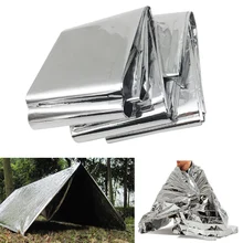 Горячая для кемпинга водонепроницаемый для спасения при аварийной ситуации одеяло Фольга тепловое пространство первой помощи Серебристая шторка военное одеяло