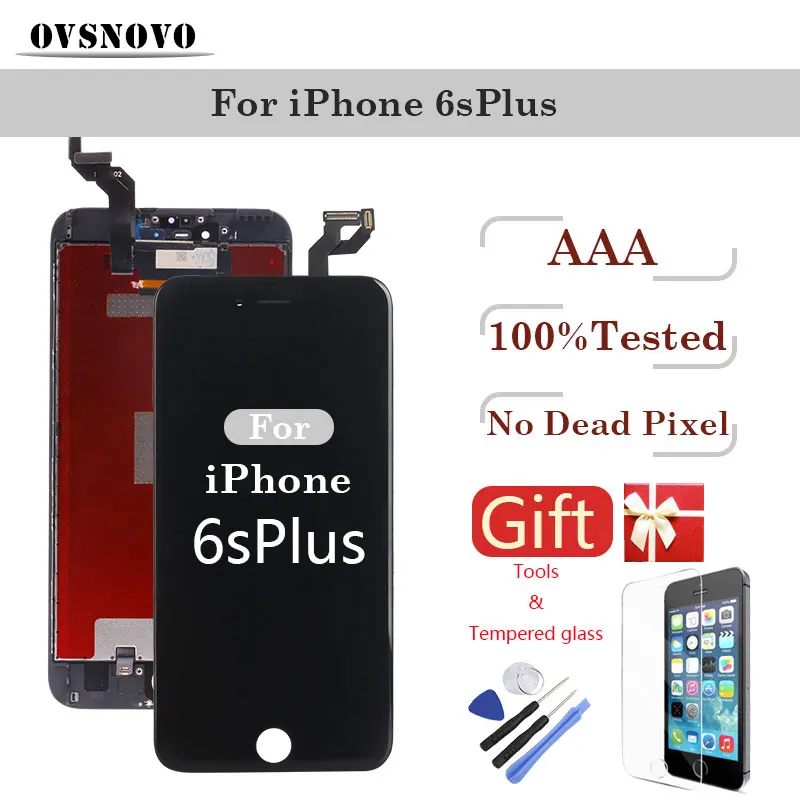 

LCD Touch Screen Digitizer Assembly for iPhone 6 6Plus 6s 6sPlus Display Replacement Parts Black White With Tempered Glass Tools