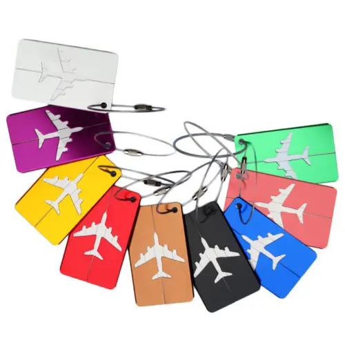 Алюминиевые бирки для багажа, чемодана ярлык Имя Адрес ID Сумка багажная бирка для путешествий