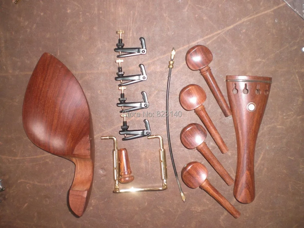 

1 Set Rosewood Violin fitting with pegs endpin, tail guts, fine tuner 4/4