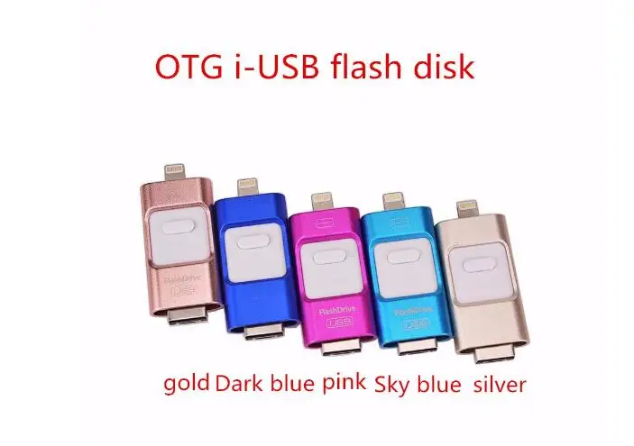 

YXL 3 in1 usb flash Drive Metal Pen drive 8G 16G 32G 64G memory stick OTG Micro 2.0 for iphone 7 7s 6s Plus 5 5S ipad Android