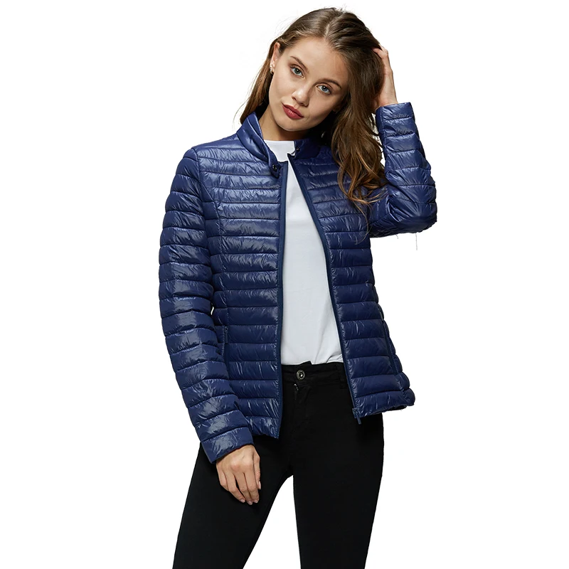 Cheap GLO STORY New Fashion Women Casual Solid Zipper Slim Fit Lightweight Thin Parkas Winter Coats Female Winter Jackets WMA 7747