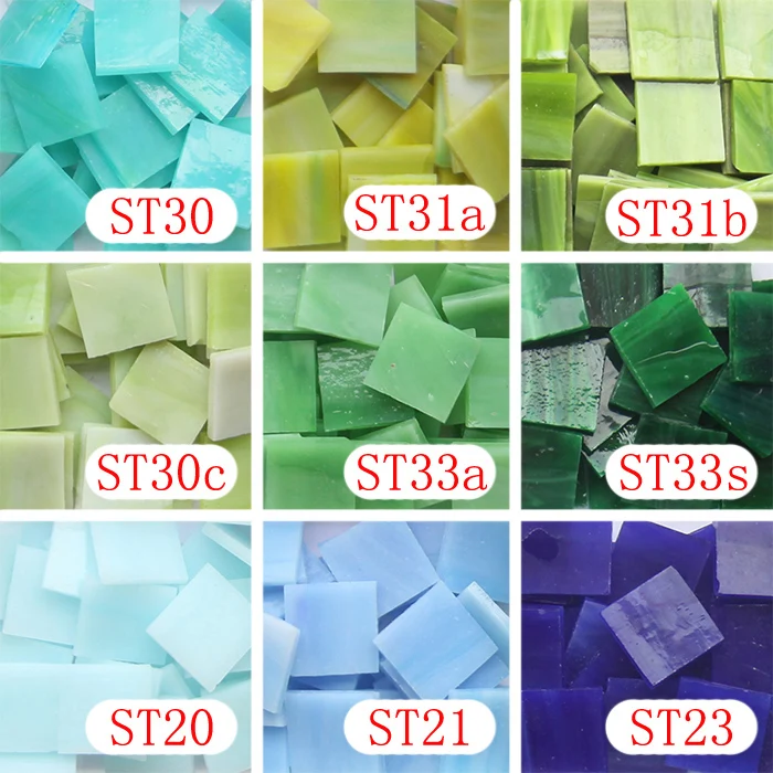 

200g/65 pcs 20 X 20mm 3/4 inch Stained Glass Strip, Mosaic Hobbies, DIY Material Supplier,2 X 2cm Loose Tiffany Glass Pieces