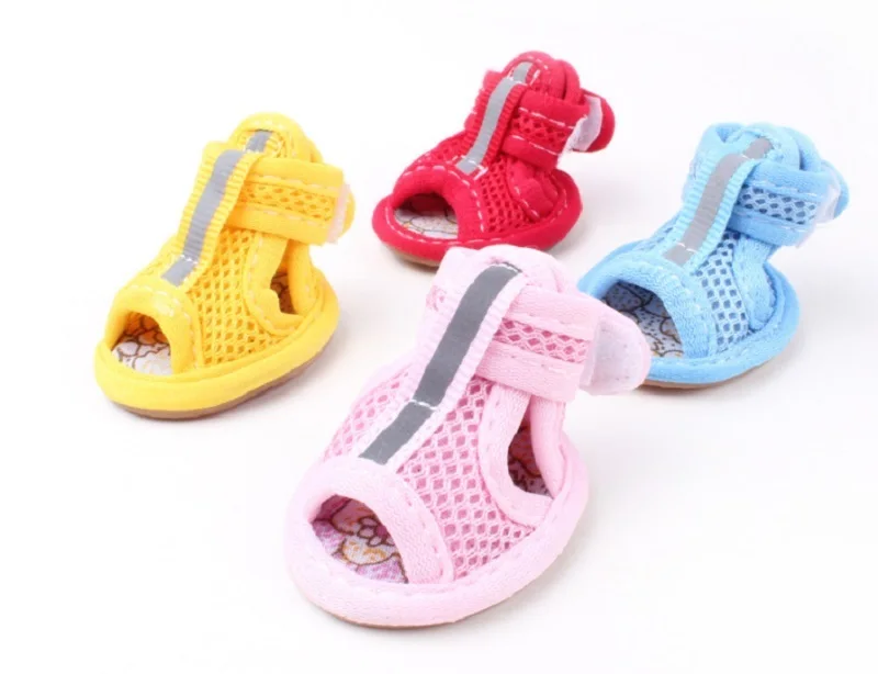 J6 Newly Summer Pet dogs Cats Shoes Breathable Puppy Dog Tendon soles
