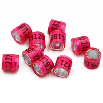 

100Pcs Multicolor Pigeon Foot Ring With Word Earrings Quality Durable Bird Ring Pigeon Racing Rings Bird Training Tool