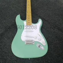 ST Electric Guitar 22 Frets Surf Green Maple Fretboard Solid Wood High Quality цена ST Electric Guitar 22 Frets Surf Green Maple Fretboard Solid Wood High Quality цены онлайн