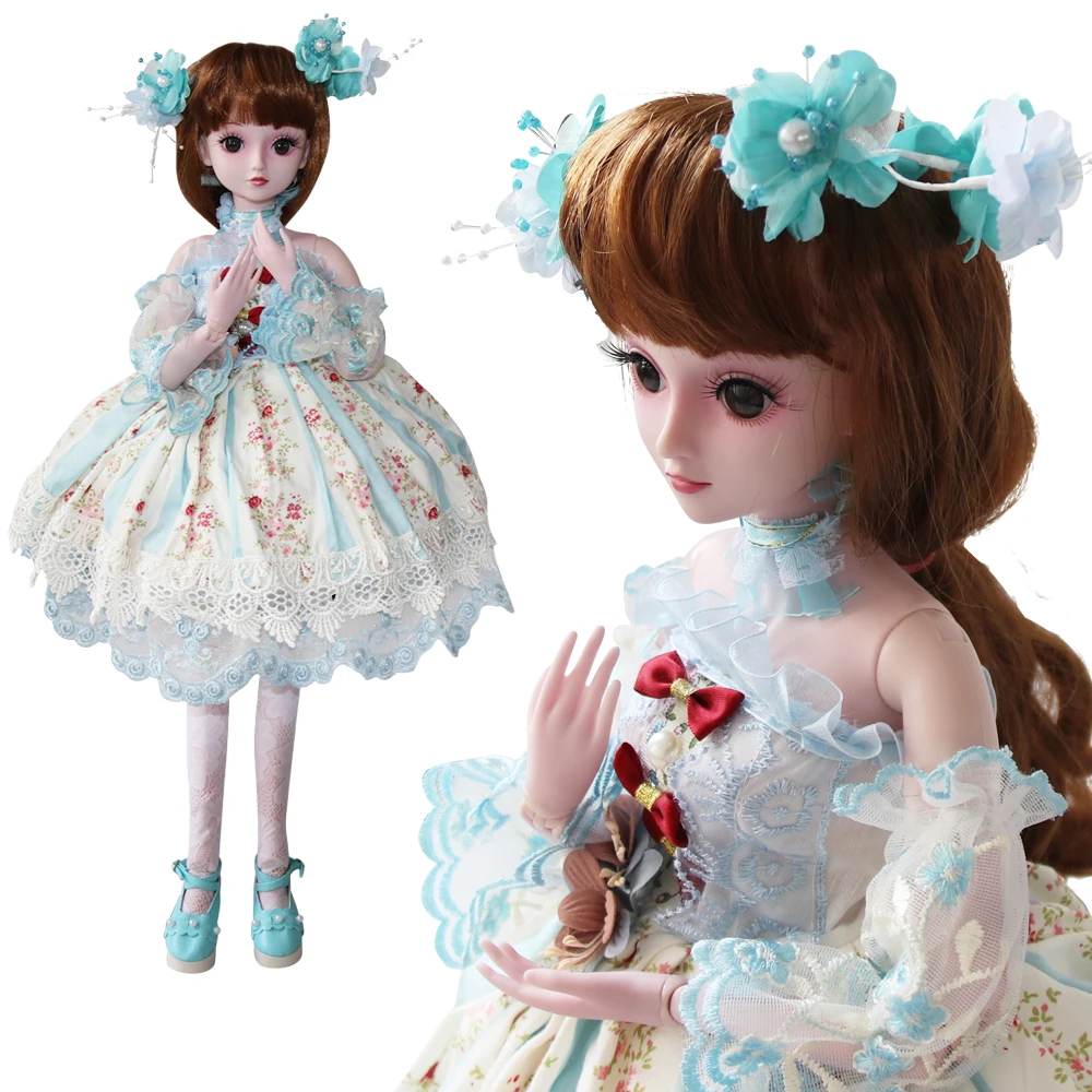 

UCanaan 24" Full Set + Makeup 1/3 BJD SD Dolls 60cm 19 Ball Jointed Dolls Girls Toys Action Figure Gift for Children Kids