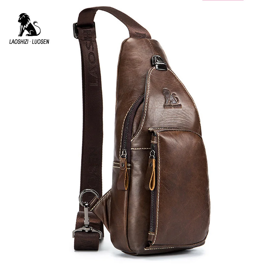 Мужские нагрудные сумки из натуральной кожи, сумка через плечо, модная Противоугонная сумка, масло, воск, для телефона, Blosa, бизнес, для путешествий, для мужчин, сумка-мессенджер, подарок