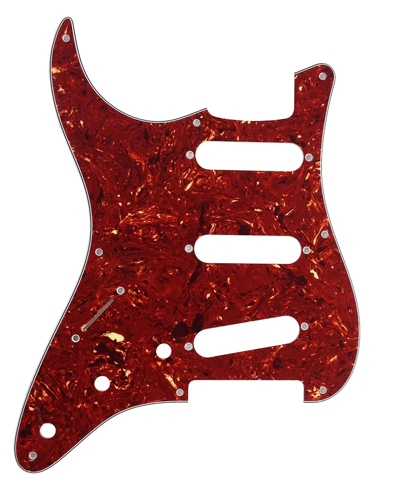 Pleroo Parts-For Left Hand 57'8 Screw Holes Standard St SSS Guitar Pickguard Scratch Plate Multi Color Choice