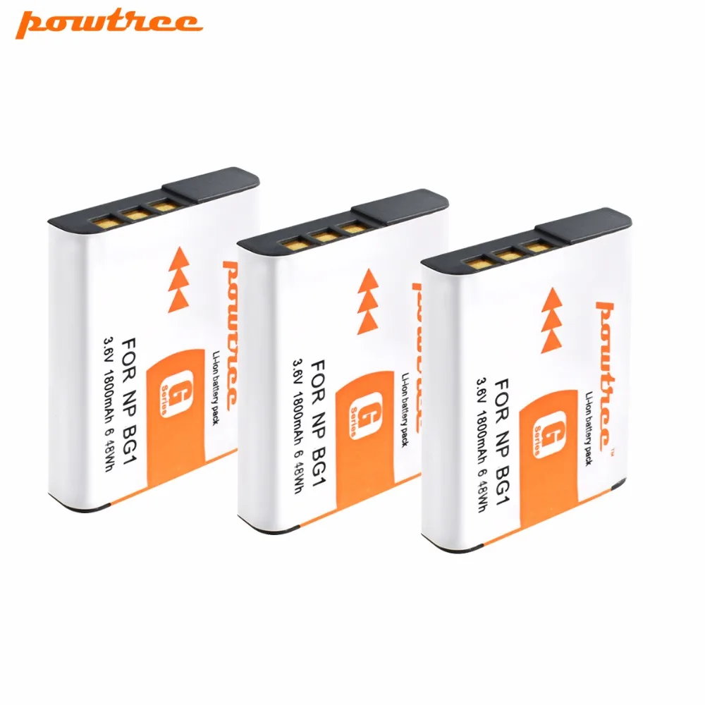 

3X 180mAh NP-BG1 NP BG1 Battery For SONY Cyber-shot DSC-H3 DSC-H7 DSC-H9 DSC-H10 DSC-H20 DSC-H50 DSC-H55 DSC-H70 Camera L20
