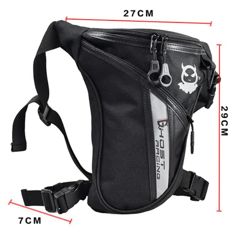Men Oxford Riding Racing Motorbike Fanny Pack Waist Thigh Waterproof Leg Bag High-Density Adjustable Strap Increase Stability