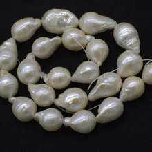 Свободные шарики белого барокко падение пресноводных Кеши жемчуг 15*18-24 мм 1" для DIY ювелирное fppj бусы природа