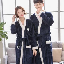 Осенне-зимний толстый фланелевый Халат, мужской коралл, овечья шерсть, халат для ванной, Мужская одежда для сна больших размеров, ночная рубашка с длинными рукавами, длинная толстая