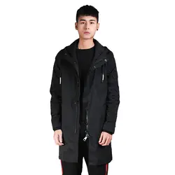 KH Новая мода для мужчин ветровка демисезонный пальто с капюшоном корейский повседневное плюс размеры Верхняя одежда Человек пальт