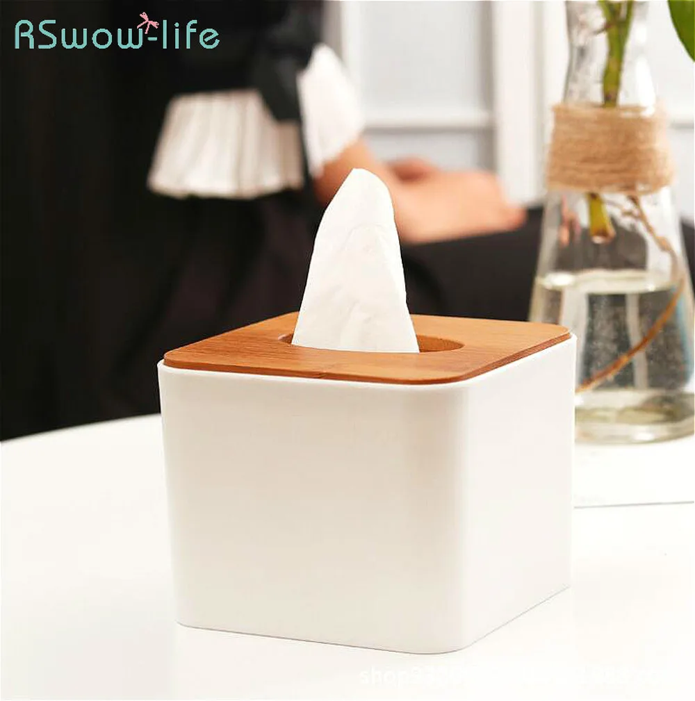 Creative Small Square Tissue Box Home Simple Dining Table Napkin Holder For Household Storage Products | Дом и сад