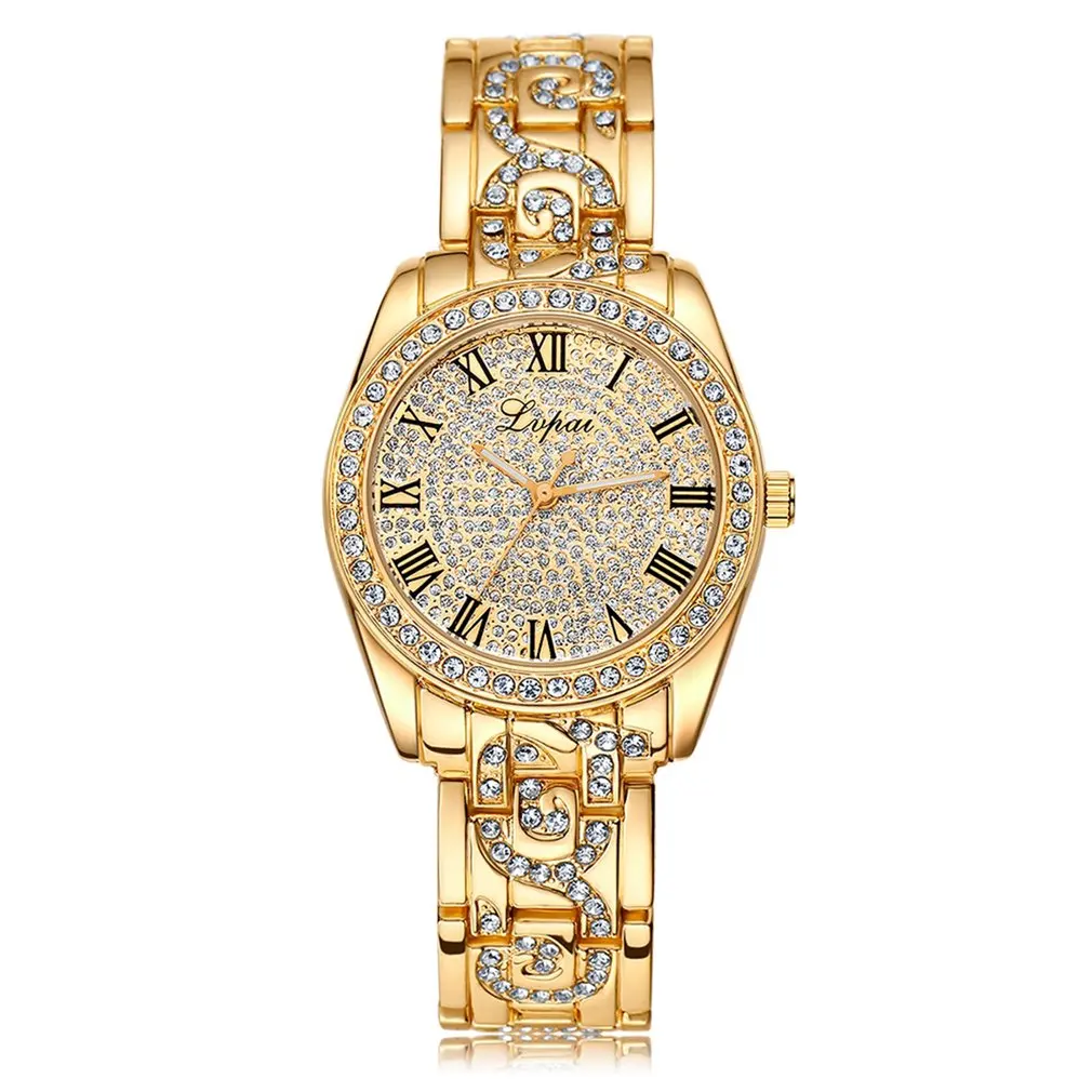 

GENBOLI Fashion Women Watch With Diamond Gold Watch Ladies Top Luxury Brand Ladies Jewelry Bracelet Watch Relogio Feminino