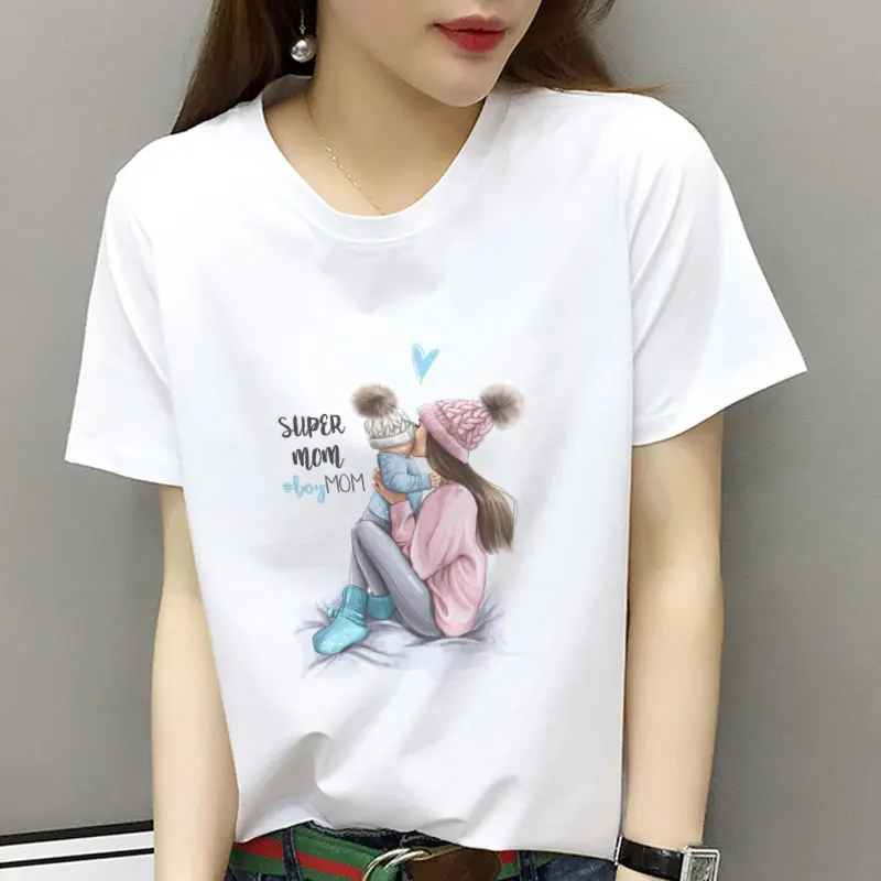 

Women Fashion Funny Printed Super Mom Graphic Tshirt Girl Clothing Streetwear Top Grunge Aesthetic Shirt Summer 2019 New Arrival