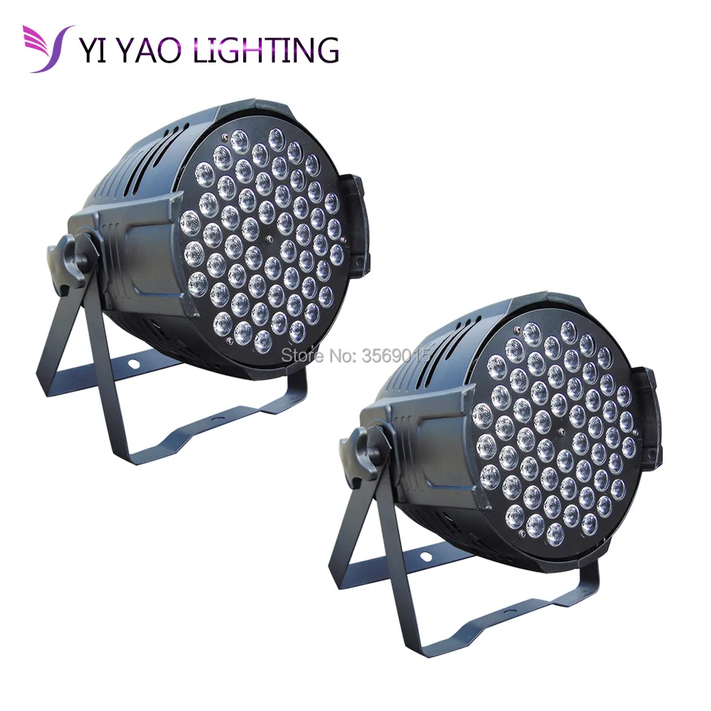 

2pcs/lot LED Aluminum alloy Par 54x3W RGB 3in1 Par Light With DMX512 for disco DJ projector SHEHDS Stage Lighting